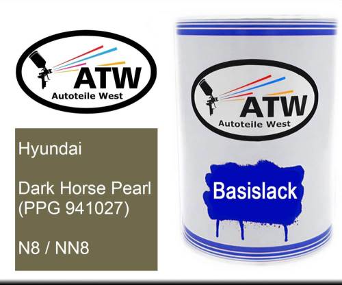 Hyundai, Dark Horse Pearl (PPG 941027), N8 / NN8: 500ml Lackdose, von ATW Autoteile West.